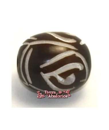 Resina Tallada Imitación Hueso 23x20mm Agujero 2mm