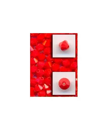 Tupi Bohemia 4mm - Rojo Opaco (21 uds.) Tupi Bohemia 4mm - Rojo Opaco (50 uds.)