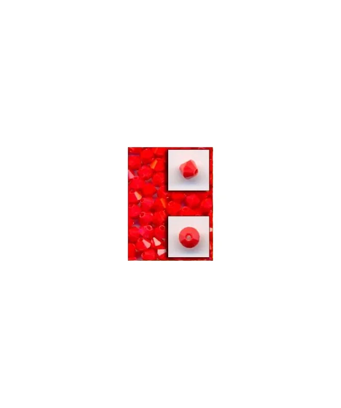 Tupi Bohemia 4mm - Rojo Opaco (50 uds.)
