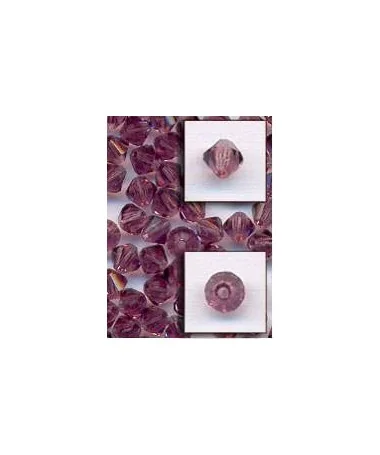 Tupi Bohemia 4mm - Amatista oscuro (50 uds.)