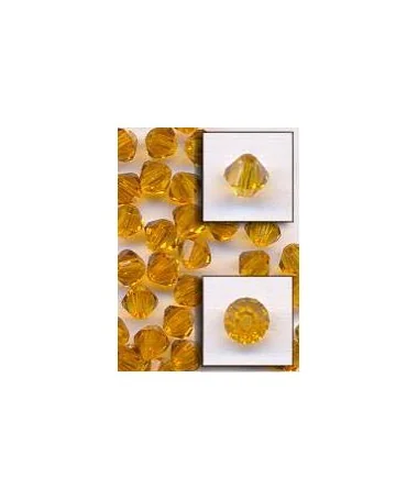 Tupi Bohemia 4mm - Light Topaz (50 uds.)