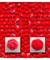 Facetada 10mm Agujero 1mm, Rojo Opaco