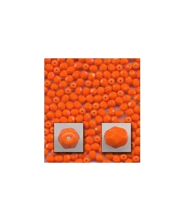 Facetada 4mm Naranja Opaco