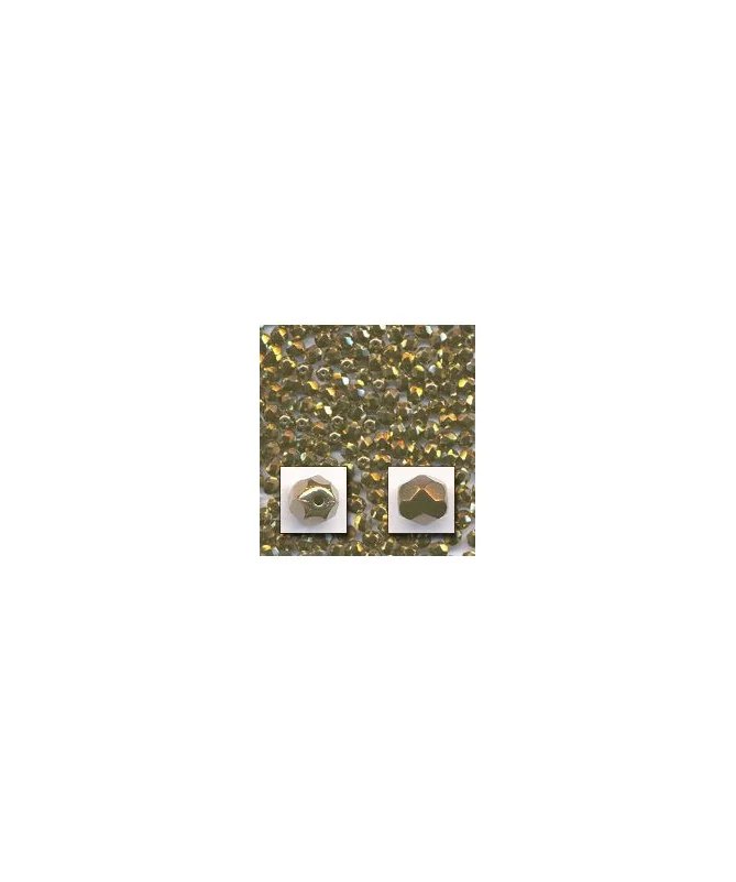 Facetada 10mm Agujero 1mm, Oro Viejo