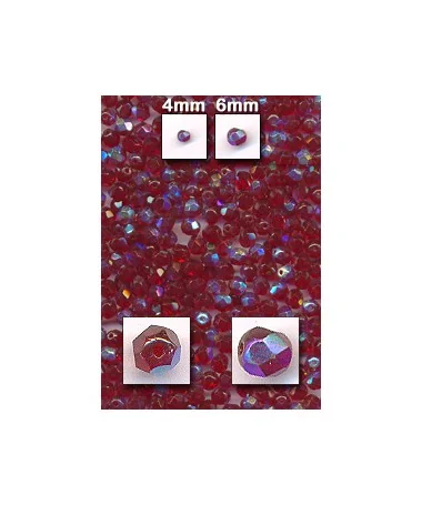 Facetada 4mm granate ab