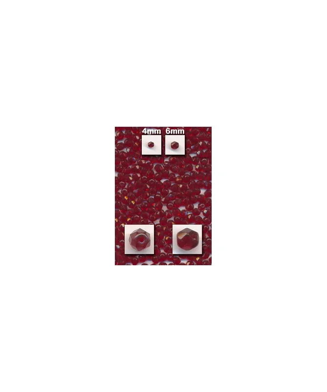 Facetada 4mm granate