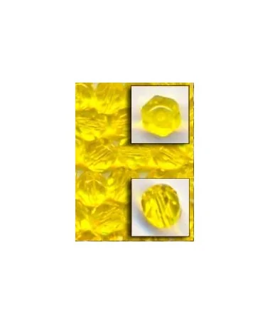 Facetada 4mm amarillo oscuro Facetada 4mm amarillo oscuro