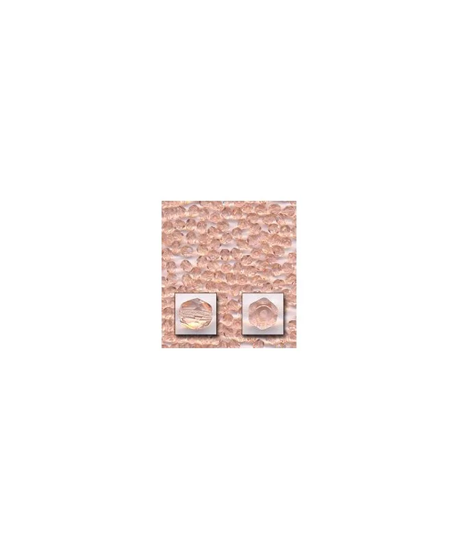 Facetada 4mm Rosa
