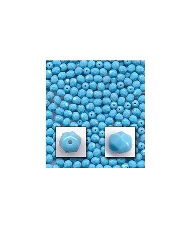 Facetada 4mm Turquesa Opaco Facetada 4mm Turquesa Opaco