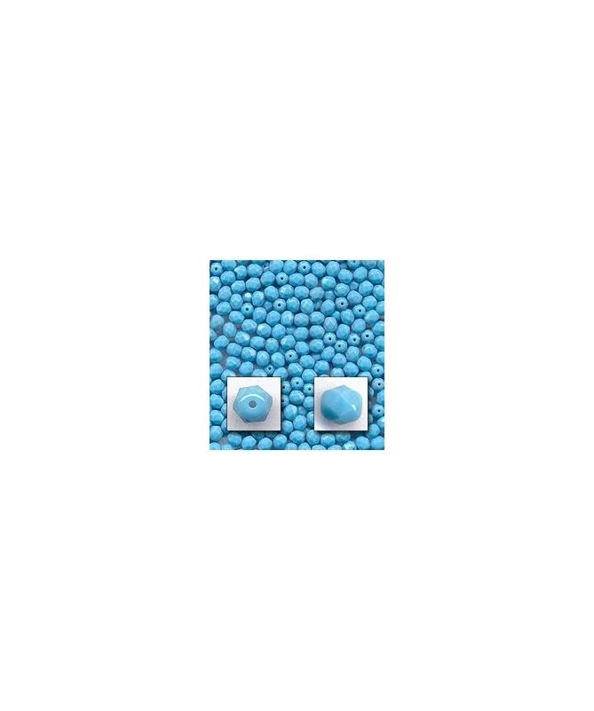 Facetada 4mm Turquesa Opaco