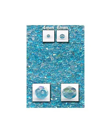 Facetada 4mm Aquamarine AB