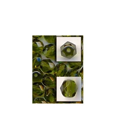 Facetada 4mm Olivine Oscuro