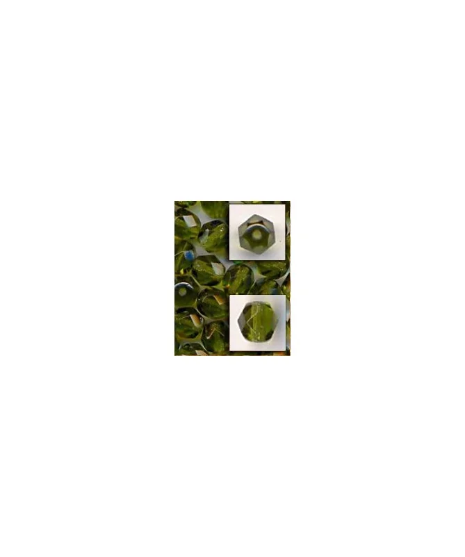 Facetada 4mm Olivine Oscuro