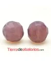 Facetada 10mm Agujero 1mm, Lila opalino