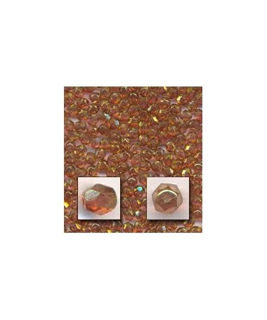 Facetada 6mm Rosa Irisado Facetada 6mm Rosa Irisado