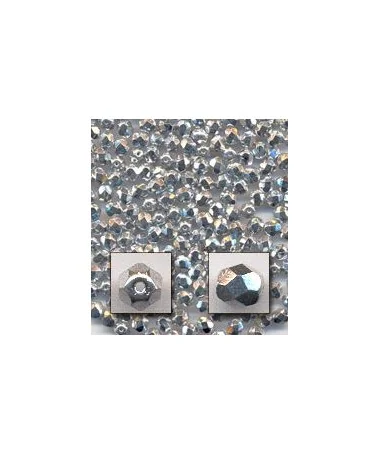 Facetada 6mm Plata