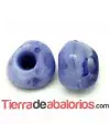 Resina Bola Irregular 19x15mm Agujero 6mm, Morado