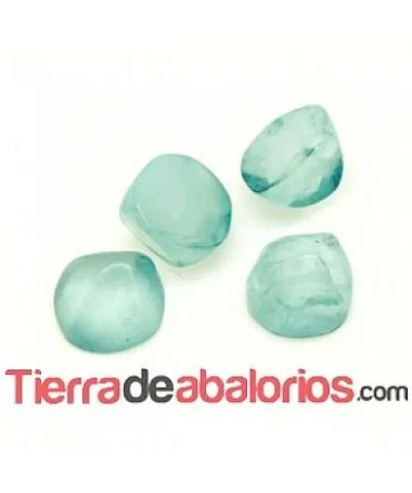 Resina Cabujón Redondo Irregular 8mm, Turquesa Resina Cabujón Redondo Irregular 8mm, Turquesa