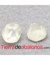 Resina Cabujón Redondo Irregular 8mm, Blanco