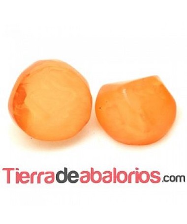 Resina Cabujón Redondo Irregular 10mm Naranja