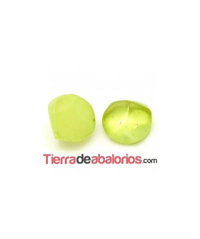 Resina Cabujón Redondo Irregular 10mm Verde Pistacho
