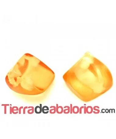 Resina Cabujón Irregular Cuadrado 9x9mm Naranja Resina Cabujón Irregular Cuadrado 9x9mm Naranja