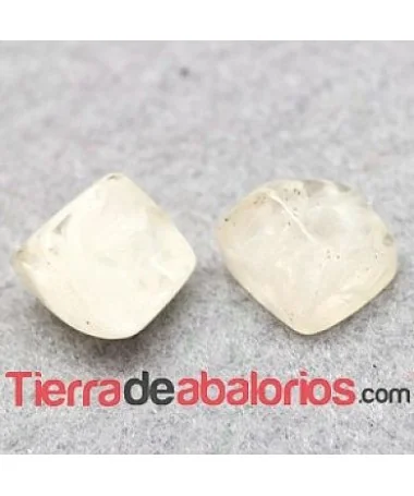 Resina Cabujón Irregular Cuadrado 9x9mm Blanco Resina Cabujón Irregular Cuadrado 9x9mm Blanco