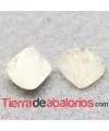 Resina Cabujón Irregular Cuadrado 9x9mm Blanco