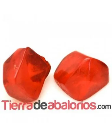 Resina Cabujón Irregular Cuadrado 9x9mm Rojo