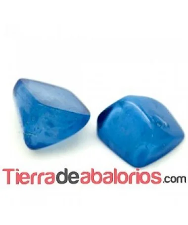 Resina Cabujón Irregular Cuadrado 9x9mm Azul