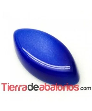 Cabujón Resina Rombo 14x7mm Azul Electrico