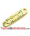 Conector Curvado Te Quiero Mucho 29x7mm, Dorado