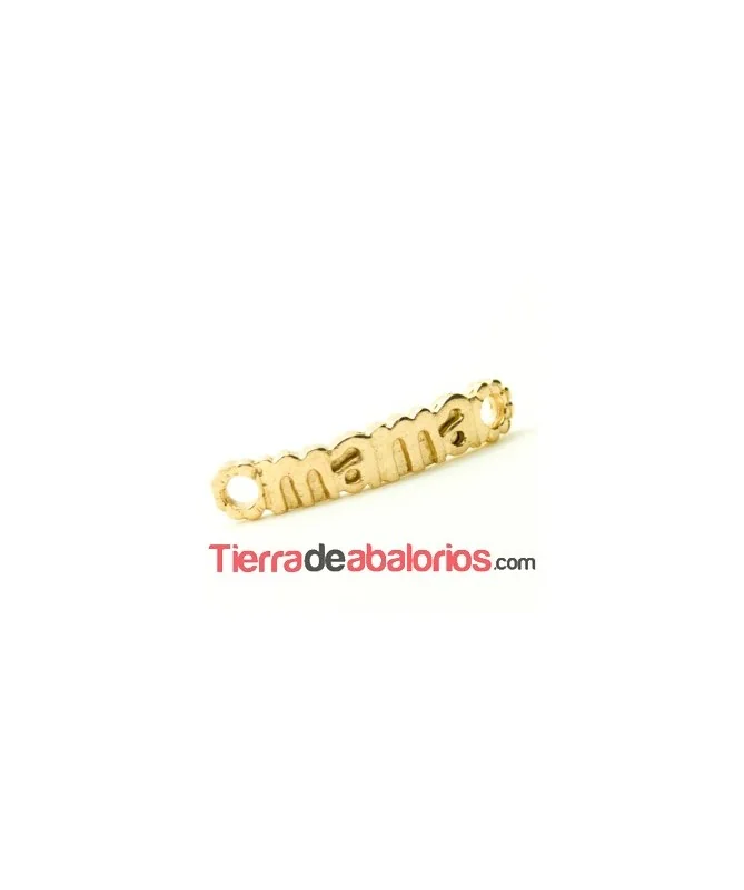 Conector Curvadao Mamá 37x8mm, Dorado Matizado