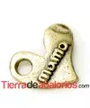 Corazón Mamá 17x14mm Oro Viejo