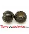 Bola Acrílica 18mm Agujero 10mm Negro Perlado