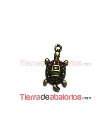 Colgante Tortuga Galápagos 21x10mm, Oro Viejo