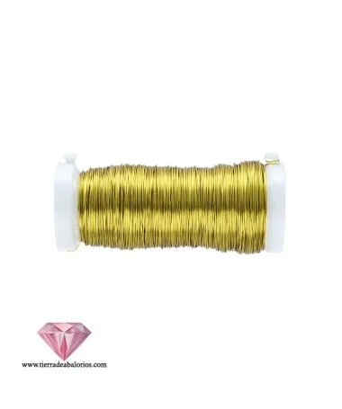 Hilo de Cobre 0,40mm, Dorado (25 mts)