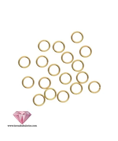 Anilla 4mm, Dorada (100 uds)