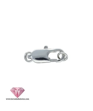 Mosquetón 16mm con Anillas, Plateado Rodio