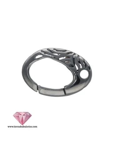 Mosquetón Oval 24x17mm, Baño Plata con Paladio Mosquetón Oval 24x17mm, Baño Plata con Paladio