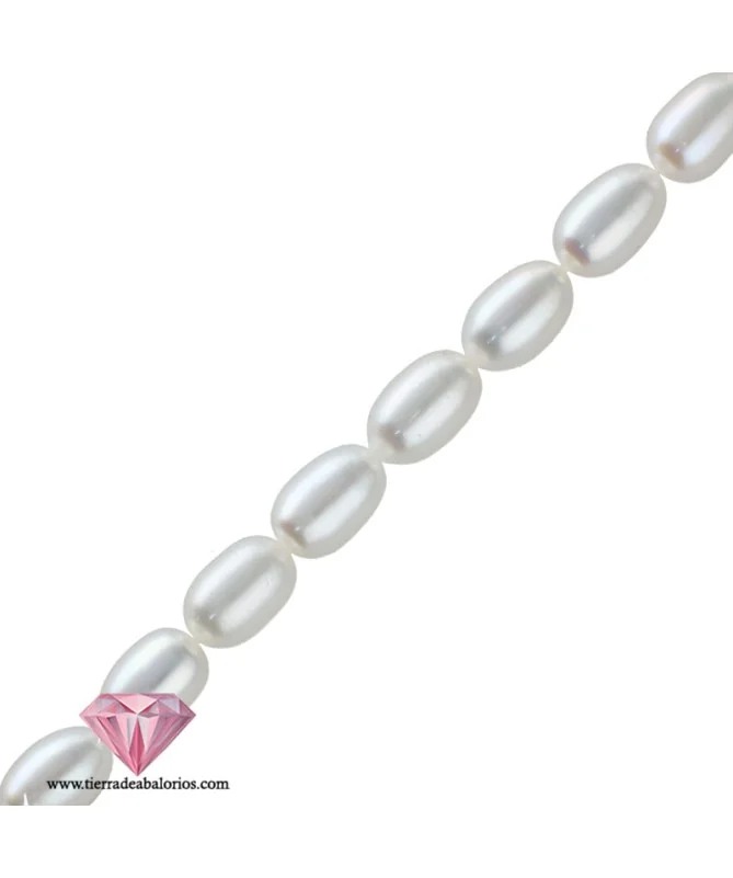 Perla Cultivada Barril 10x6mm Agujero 0,5mm Perla Cultivada Barril 10x6mm Agujero 0,5mm