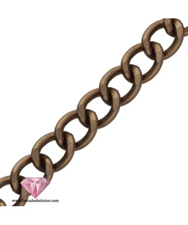 Cadena de Aluminio 16x13mm, Oro Viejo