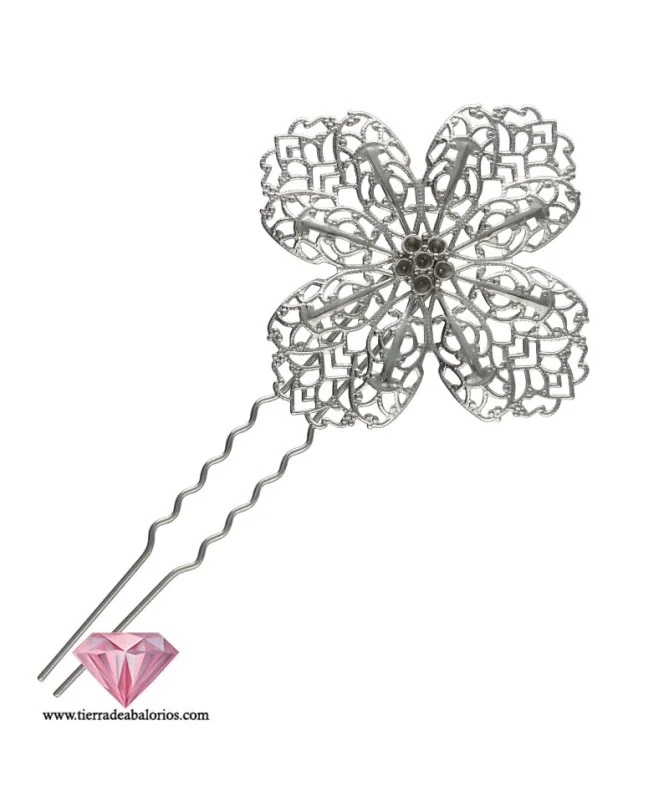 Horquilla Filigrana 125x65mm, Plateada