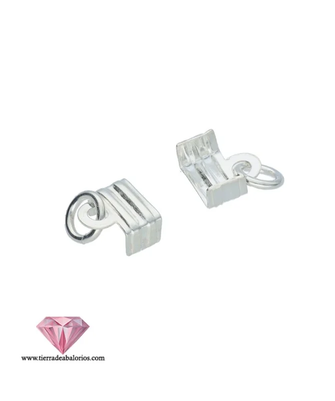 Terminal 7x6mm con Anilla, Plata de Ley