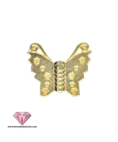 Entrepieza Mariposa 30x25mm Agujero 2mm, Dorada Entrepieza Mariposa 30x25mm Agujero 2mm, Dorada