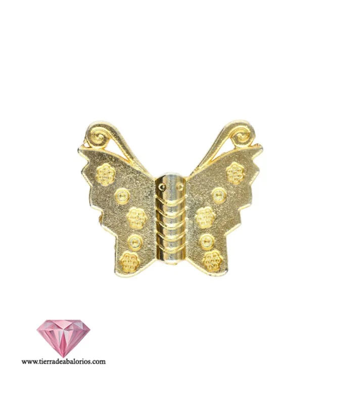 Entrepieza Mariposa 30x25mm Agujero 2mm, Dorada Entrepieza Mariposa 30x25mm Agujero 2mm, Dorada