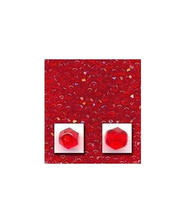 Facetada 6mm Agujero 1mm, Light Siam Facetada 10mm Agujero 1mm, Light Siam