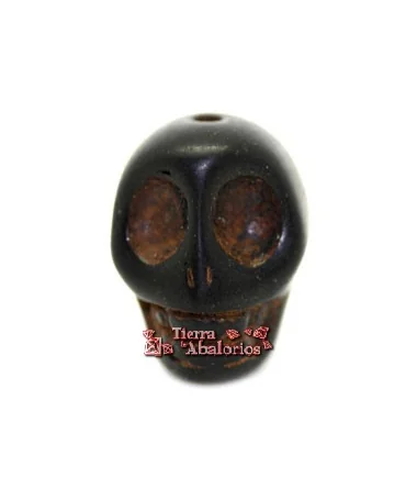 Calavera Howlita 20x14mm Agujero 1,6mm, Negra alavera Howlita 20x14mm Agujero 1,6mm, Negra