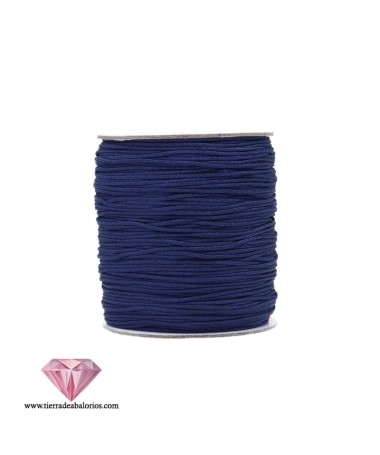 Cordón de Algodón Trenzado Brillante 1mm - Azul Marino