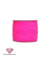 Cordón de Algodón Trenzado Brillante 0,7mm Fucsia Flúor Cordón de Algodón Trenzado Brillante 0,7mm Fucsia Flúor